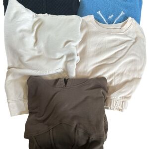 5-Assorted Sweatshirts in Neutral and Blue Tones